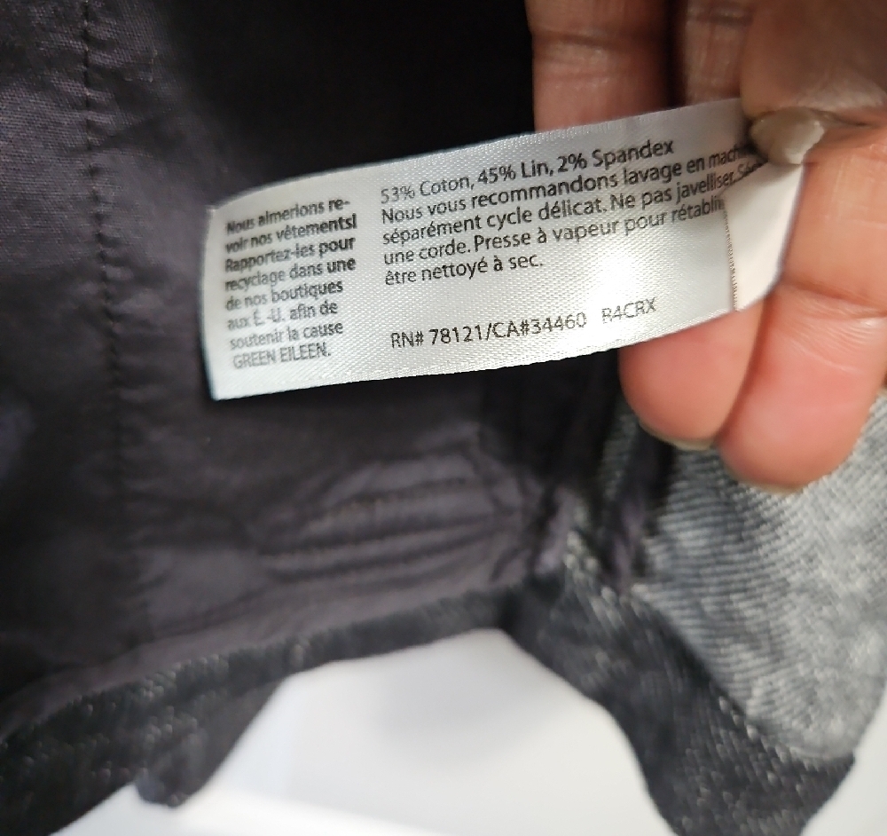 Eileen Fisher Black Military Jean Jacket - Picture 9 of 9